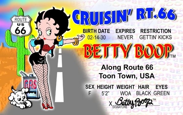 signs 4 fun Betty Boop Cruisin ID