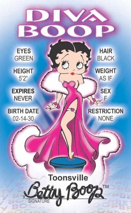 signs 4 fun Betty Boop Diva ID