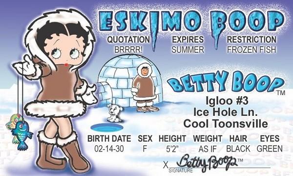 signs 4 fun Betty Boop Eskimo ID