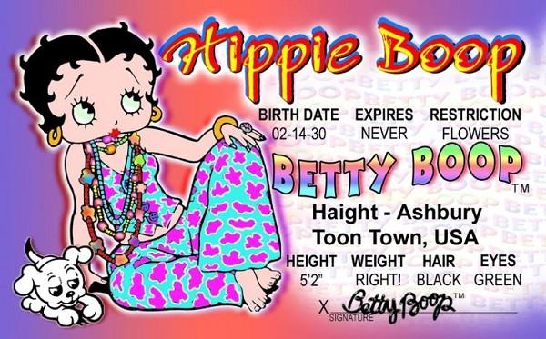 signs 4 fun Betty Boop Hippy ID