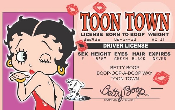 signs 4 fun Betty Boop ID