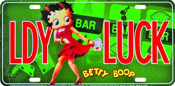 signs 4 fun Betty Boop Lady Luck License Plate