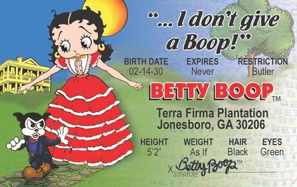signs 4 fun Betty Boop Scarlet ID