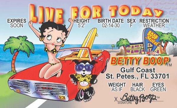 signs 4 fun Betty Boop Surfer ID