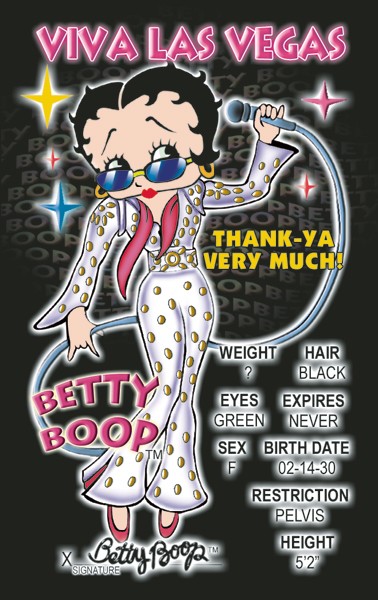 signs 4 fun Betty Boop Viva Las Vegas ID