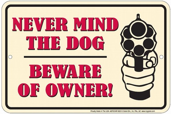 signs 4 fun Beware of Owner Sm. Parking Sign