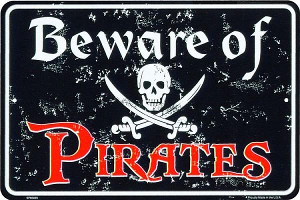 signs 4 fun Beware of Pirate Sm. Parking Sign