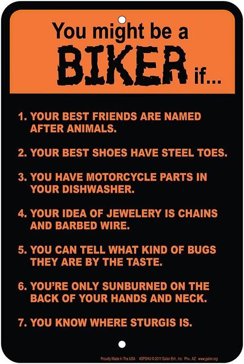 signs 4 fun Biker Rules Sm. Parking Sign