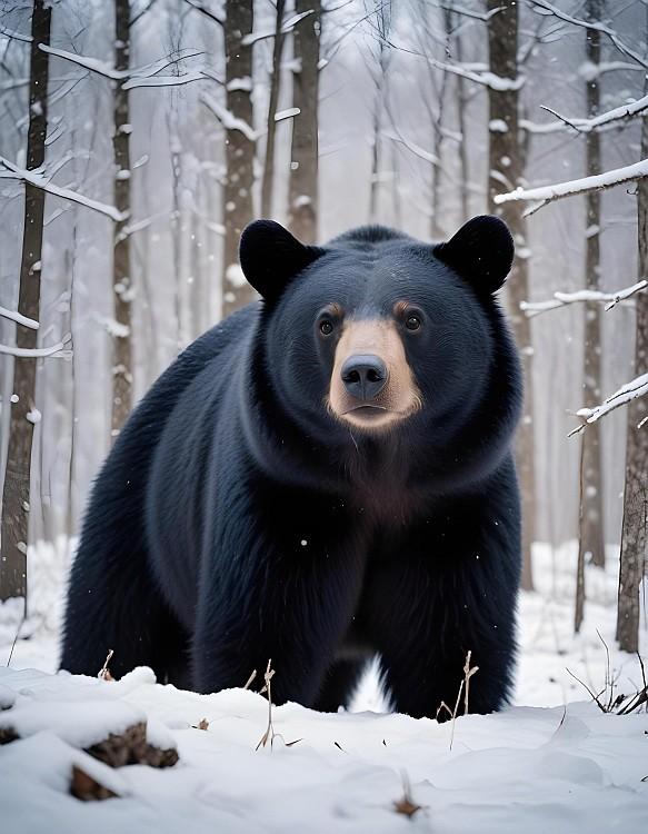 signs 4 fun Black Bear Snow Magnet