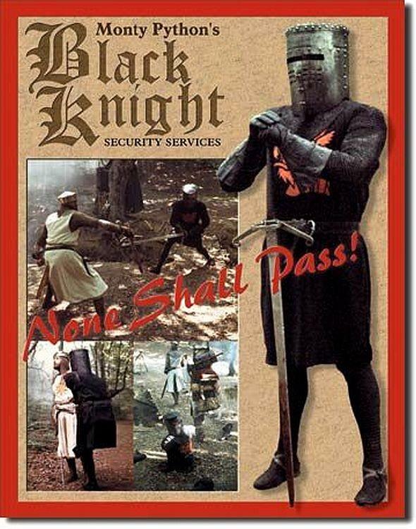 signs 4 fun Black Knight Metal Tin Sign