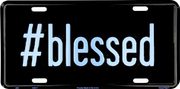 signs 4 fun Blessed License Plate