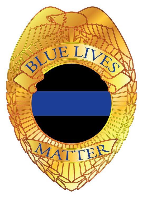 signs 4 fun Blue Lives Matter Large Sticker