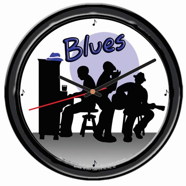 signs 4 fun Blues 12 in. Round Wall Clock