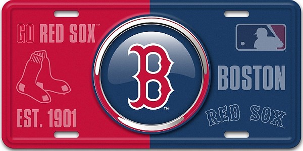 signs 4 fun Boston Red Sox License Plate