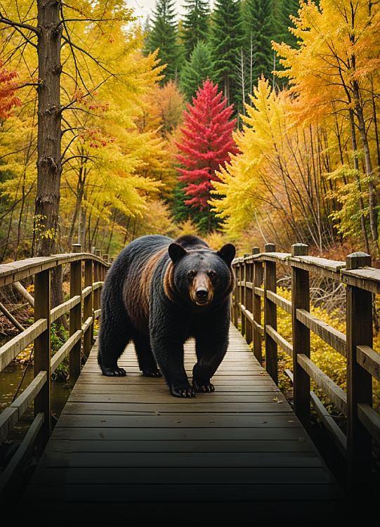 signs 4 fun Brown Bear on the Bridge Magnet