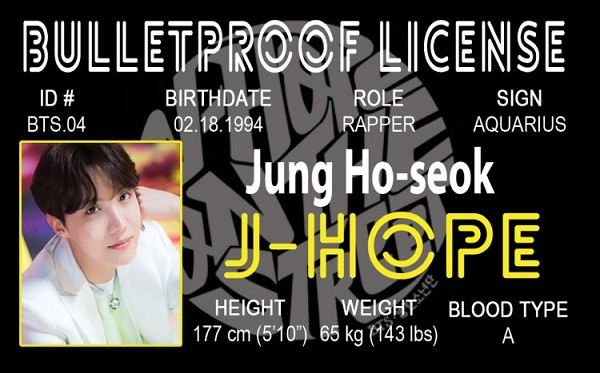 signs 4 fun BTS - J-Hope ID