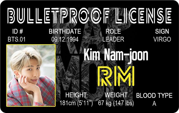 signs 4 fun BTS - RM ID