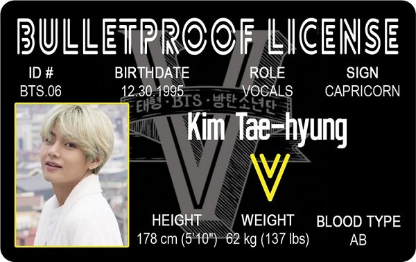 signs 4 fun BTS - V ID