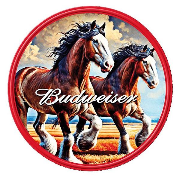 signs 4 fun Budweiser Clydesdales Round Sign