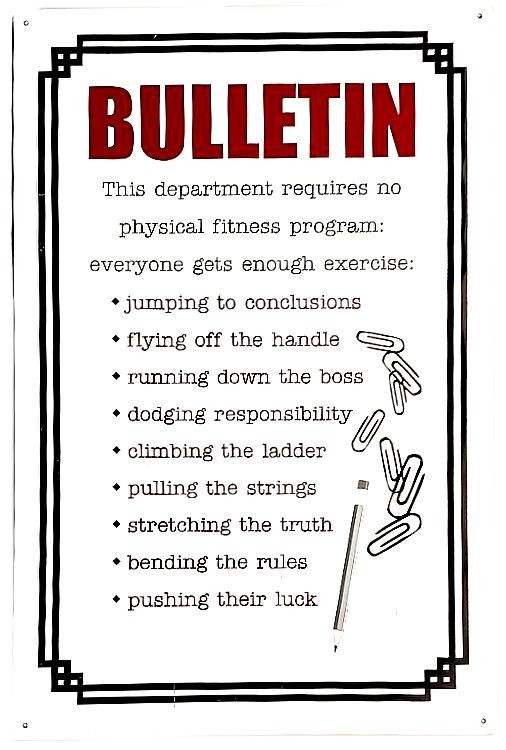 signs 4 fun Bulletin Physical Program Metal Sign