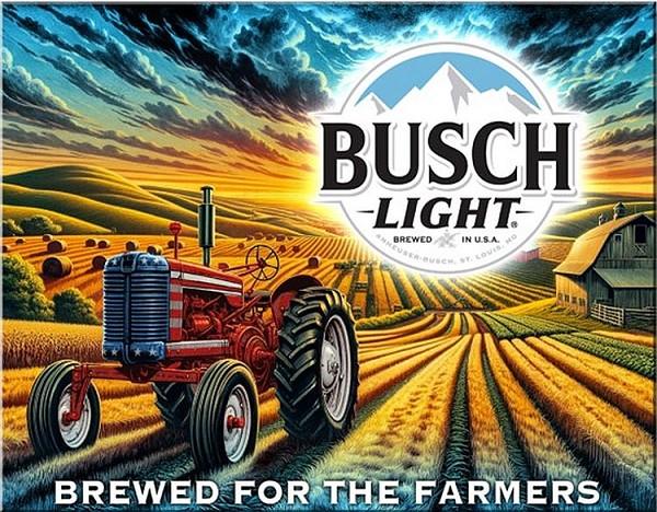 signs 4 fun Busch Light Beer Farmer Metal Tin Sign
