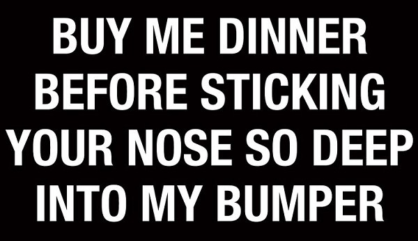 signs 4 fun Buy Me Dinner Sticker