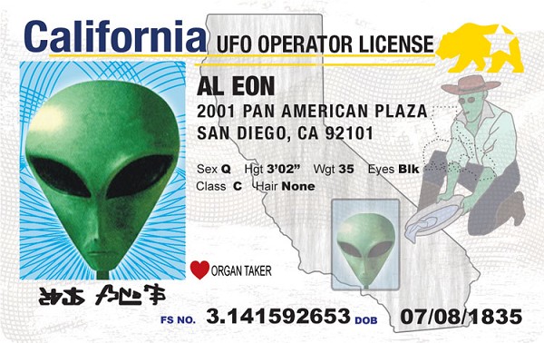 signs 4 fun California Alien