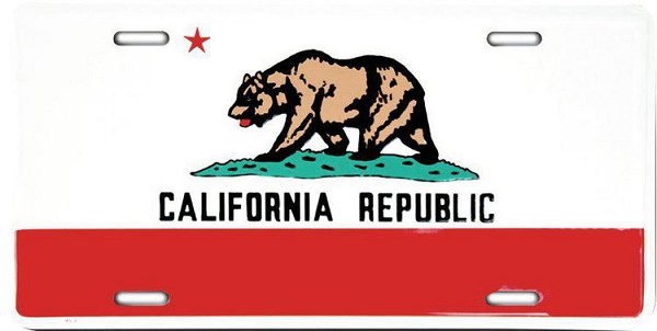 signs 4 fun California State Flag License Plate