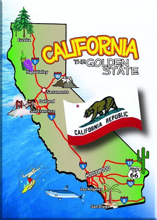 signs 4 fun California State Map Magnet