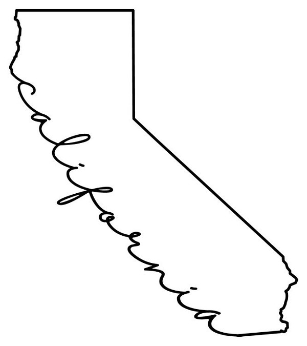 signs 4 fun California State Outline Large Sticker