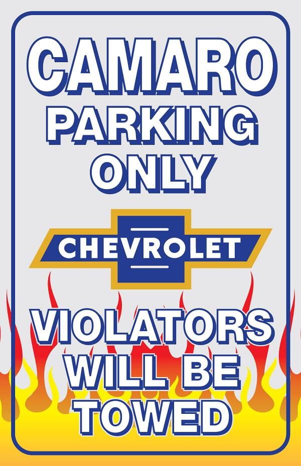 signs 4 fun Camaro Parking Metal Sign