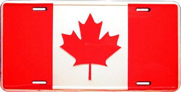 signs 4 fun Canada Flag License Plate