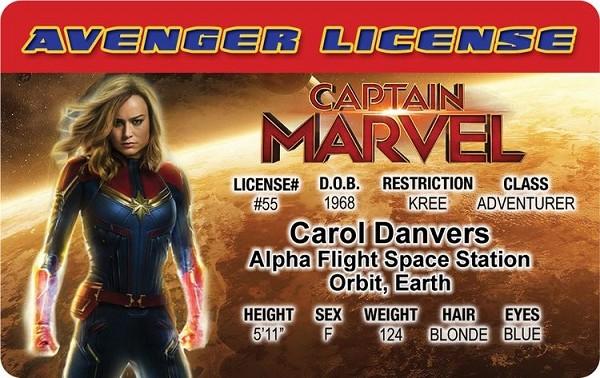 signs 4 fun Captain Marvel ID