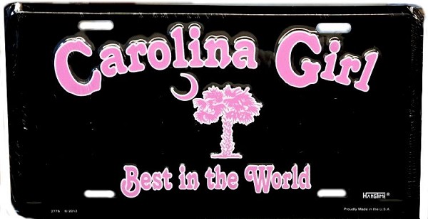 signs 4 fun Carolina Girl Pink License Plate