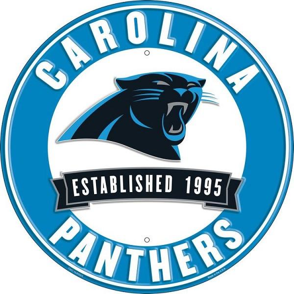 signs 4 fun Carolina Panthers 12 in Round Sign