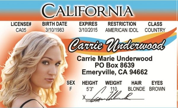 signs 4 fun Carrie Underwood ID