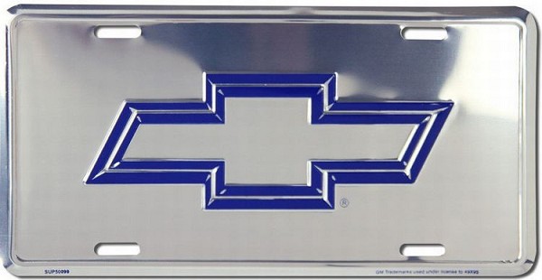 signs 4 fun Chevy Blue License Plate