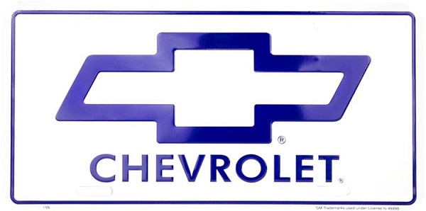 signs 4 fun Chevy Bow Tie 2 License Plate