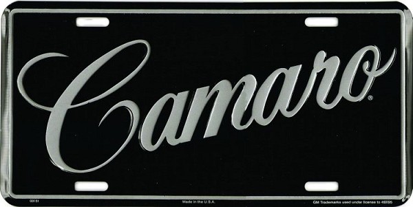 signs 4 fun Chevy Camaro License Plate