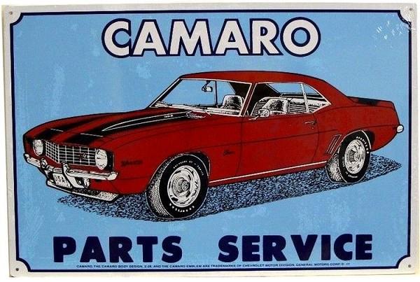 signs 4 fun Chevy Camaro Parts Metal Sign