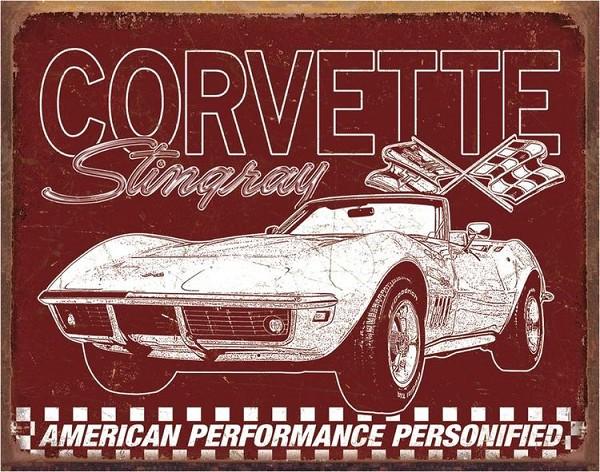 signs 4 fun Chevy Corvette - 69 StingRay Metal Sign