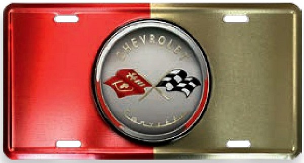 signs 4 fun Chevy Corvette Bullseye License Plate
