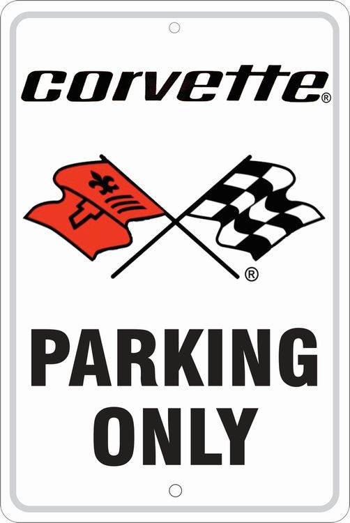 signs 4 fun Chevy Corvette Small Parking Sign