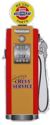 signs 4 fun Chevy Gas Pump Die Cut Sign