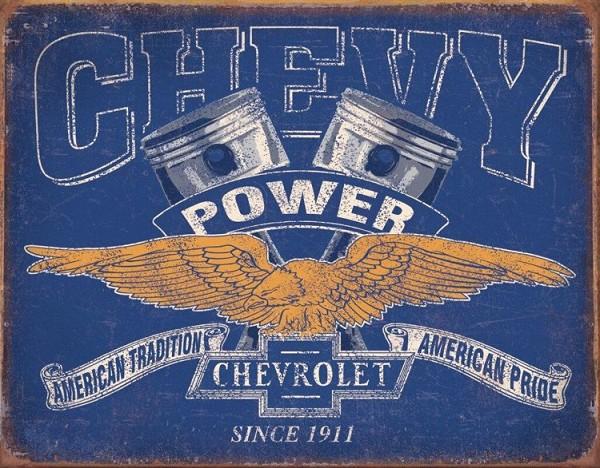 signs 4 fun Chevy Power Metal Sign