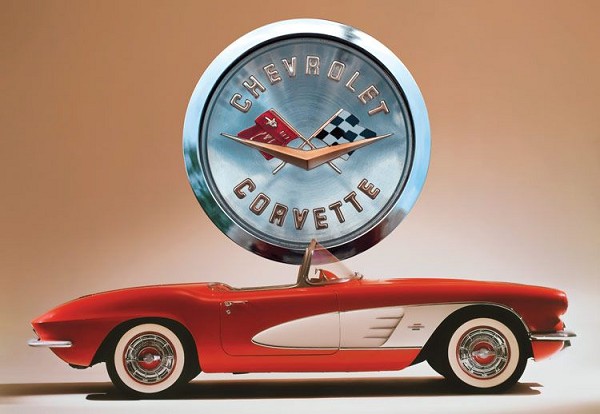 signs 4 fun Chevy Red Corvette Metal Sign