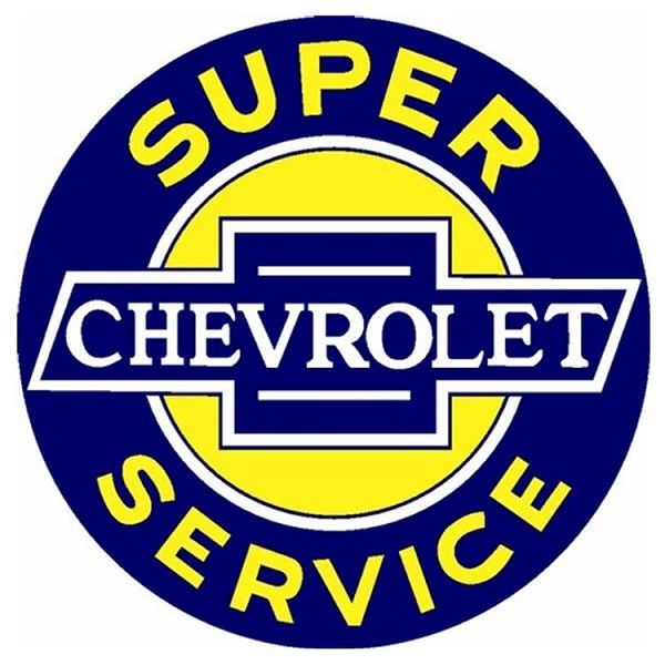 signs 4 fun Chevy - Super Service 12 inch Round Sign