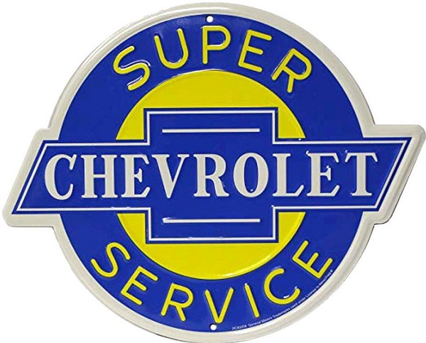 signs 4 fun Chevy Super Service 24 Inch Round Sign