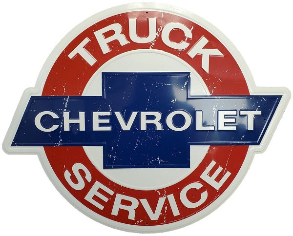 signs 4 fun Chevy Truck Service Round Sign