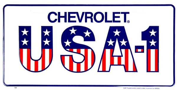 signs 4 fun Chevy USA-1 License Plate